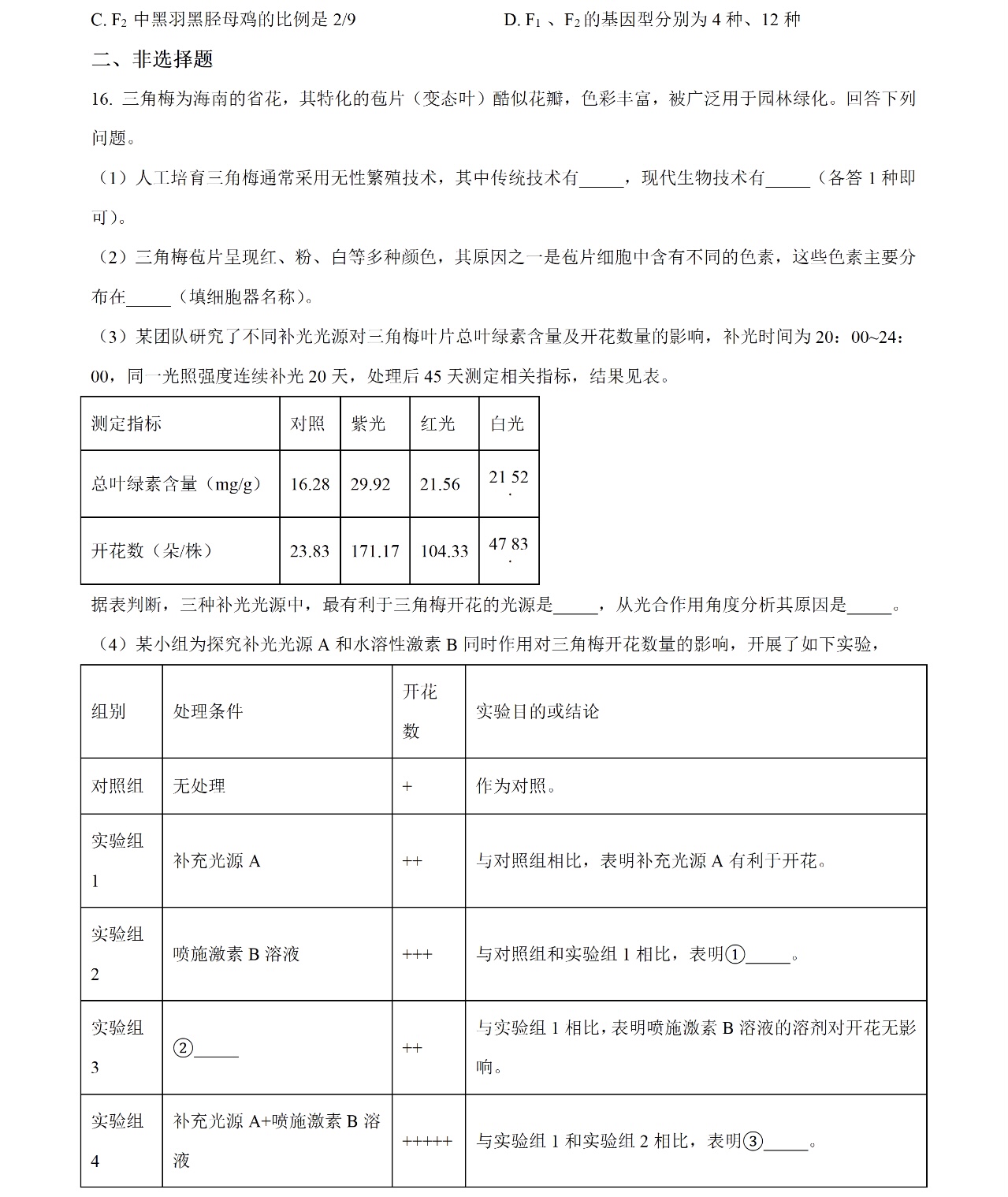 1767683778830650.jpg 2025海南新高考生物试卷真题及答案解析,附考点题型及分值分布