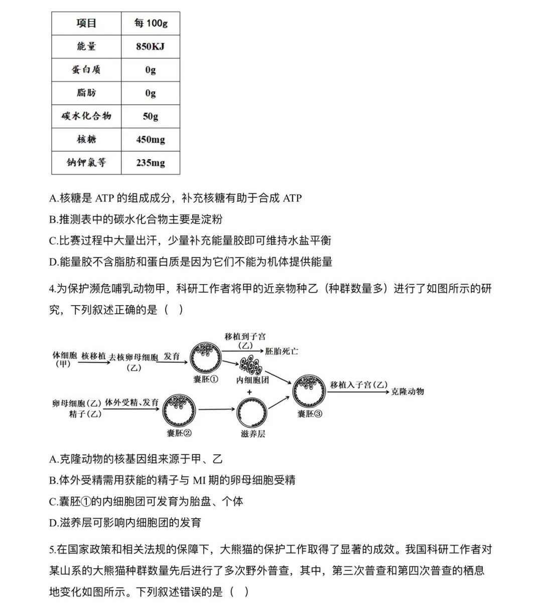 2025重庆新高考生物试卷真题及答案解析，附考点题型及分值分布