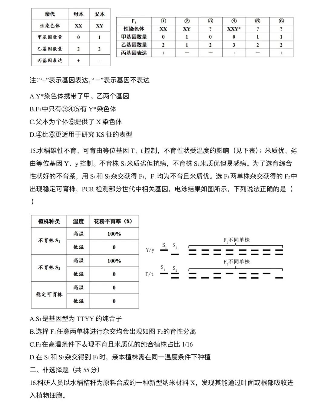 2025重庆新高考生物试卷真题及答案解析，附考点题型及分值分布