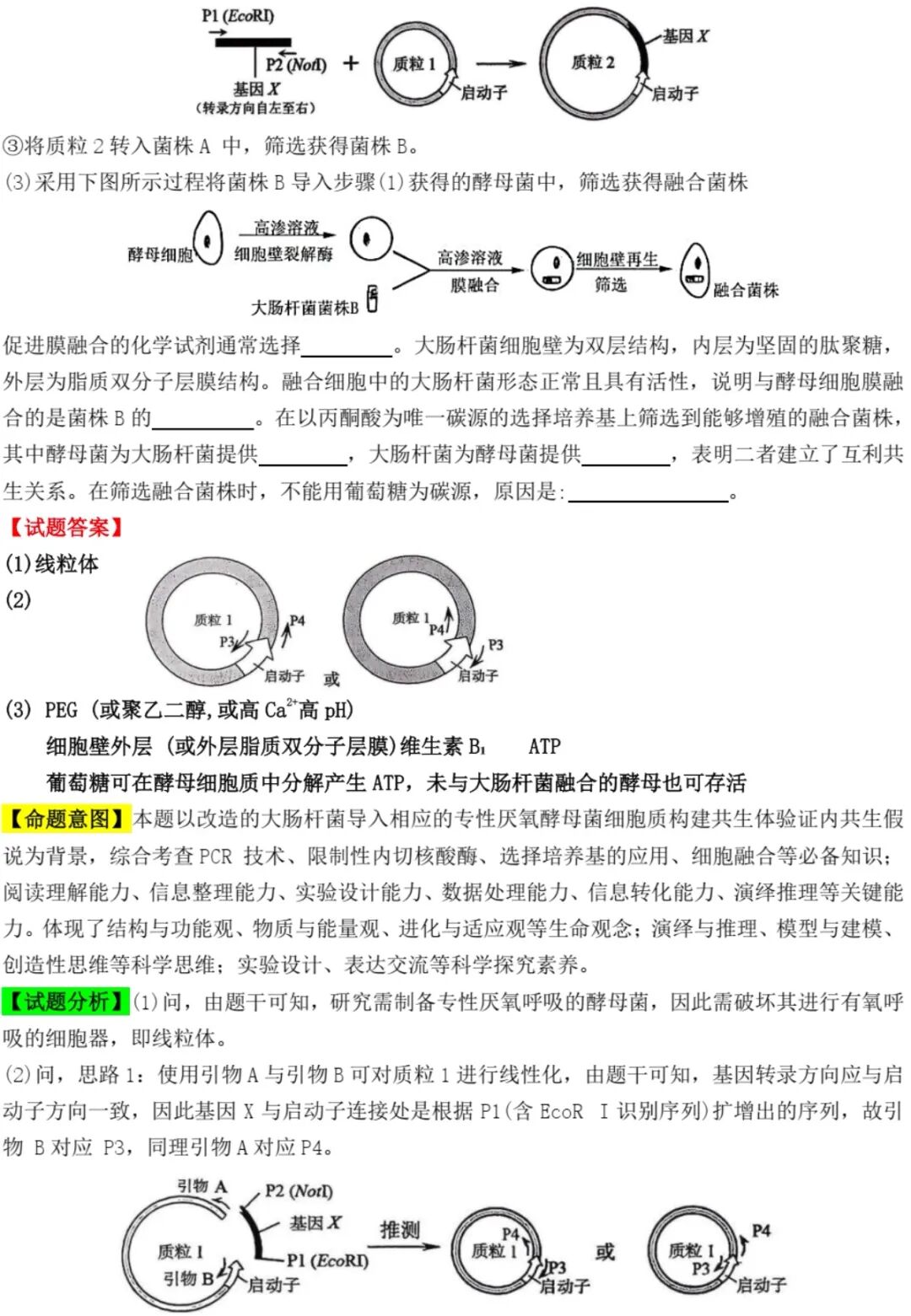 2025天津新高考生物试卷真题及答案解析，附考点题型及分值分布